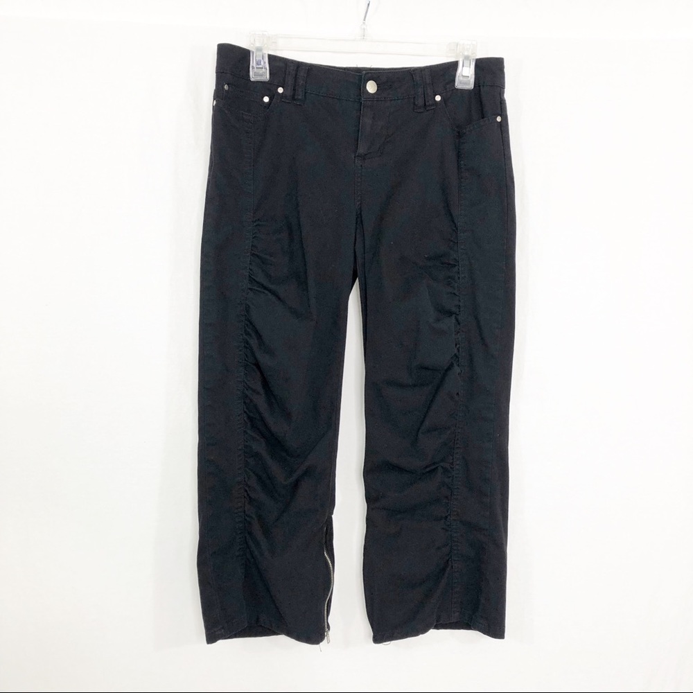 Thalia Sodi Moto Crop Capris Pants, Size 3/4 Black